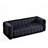 Velvet Sofa With Tufted Low Back Design, Sophisticated 3 Seater Couch For Living Rooms, 89 Inch Wide, Easy Assembly-119355478