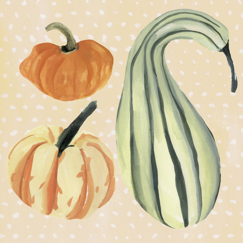 Decorative Gourd III by Annie Warren - Wrapped Canvas Painting, 51cm H x 51cm W x 3.8cm D