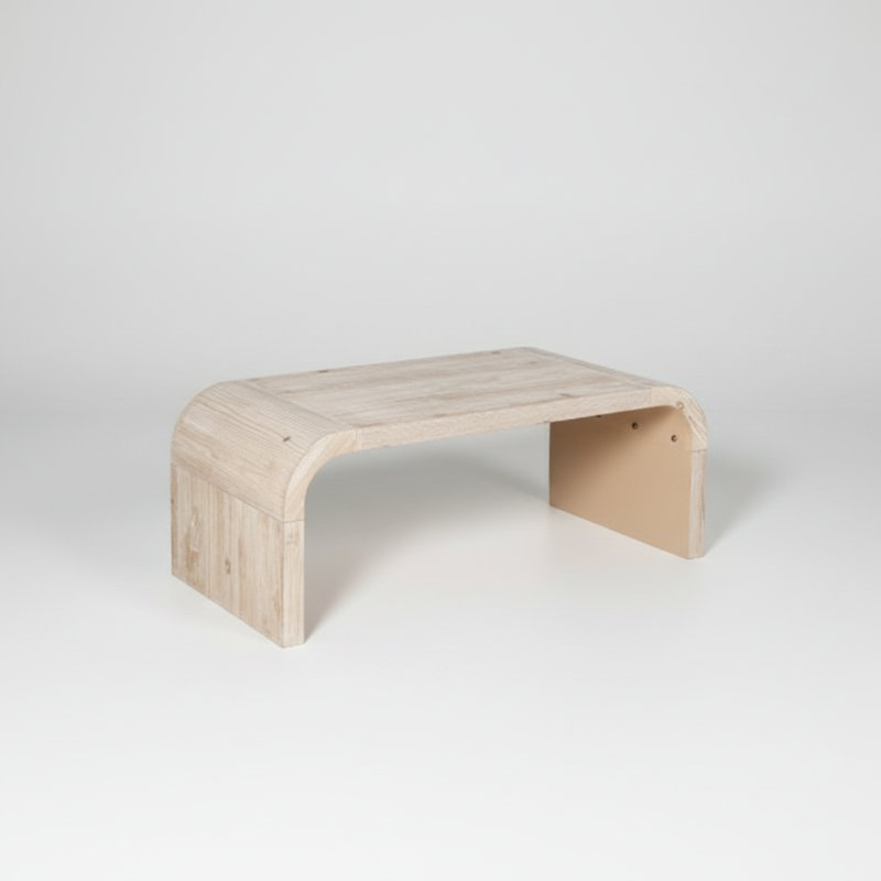 Table de rangement cannelée avec couvercle amovible Organisateur polyvalent à finition texturée élégante pour salon, chambre à coucher, bureau à domicile, conception minimaliste robuste