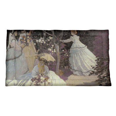 Coussin décoratif Claude Monet «Les femmes dans le jardin»