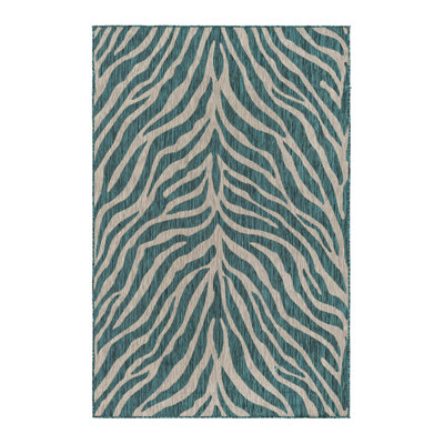 Teal Tsavo Indoor/Outdoor Safari Rug