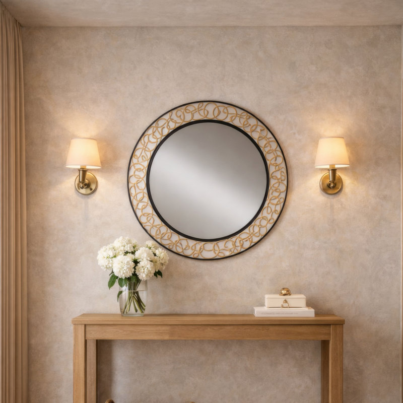 Metal Round Wall Mirror