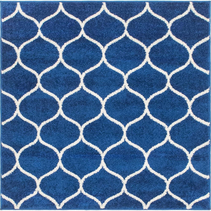 Llanet Geometric Indoor Rug, Square 7'1"