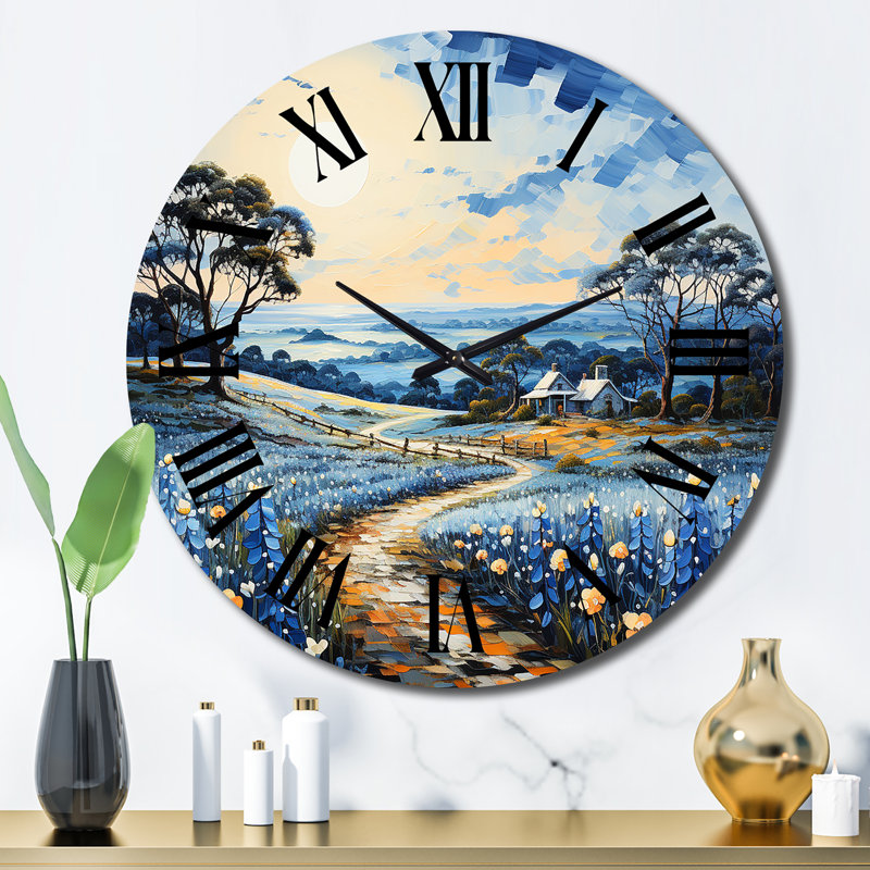 Chlodochar - Horloge murale florale, Grand