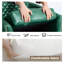 Petit fauteuil pivotant tonneau capitonné en similicuir vert Bennett avec garniture cloutée-482296144