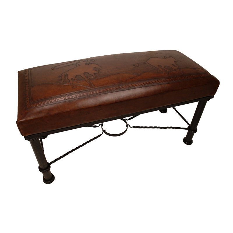 Chana Fernan Iron Bench (Calf Roper), Antique Brown