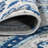 Asgard Paisley High-Low Light Gray/Blue Indoor/Outdoor Rug-1055695244