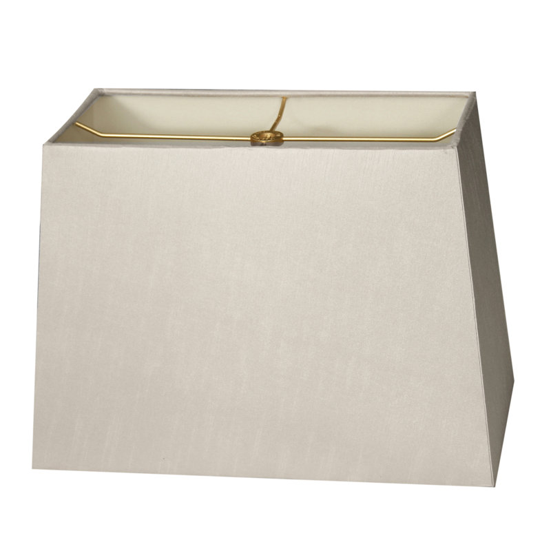 Linen Rectangle Lamp Shade, Gray, 9.5" H x 12" W x 8" D