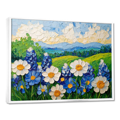 Texas Bluebonnet Field II - Texas Wall Art Living Room