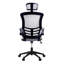 Fauteuil de direction moderne haut dossier en filet avec appui-tête et accoudoirs rabattables