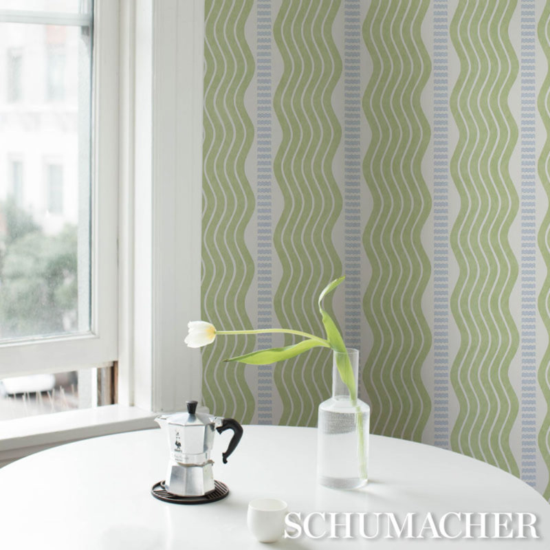 Sina Stripe Wallpaper, Green