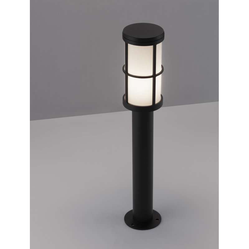 Black Metal Bollard Light
