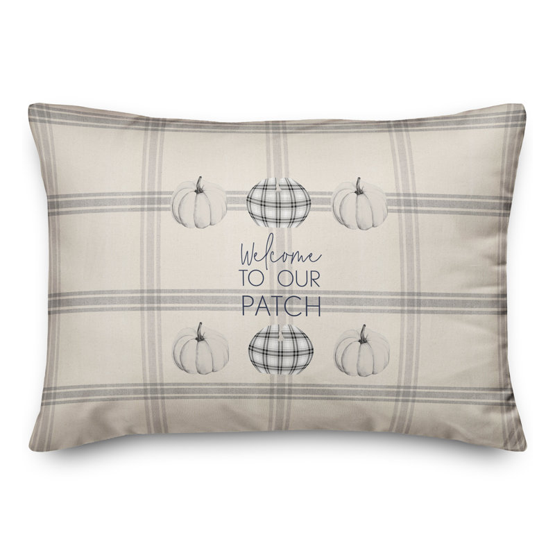 Housse de coussin rectangulaire et insert Welcome Patch