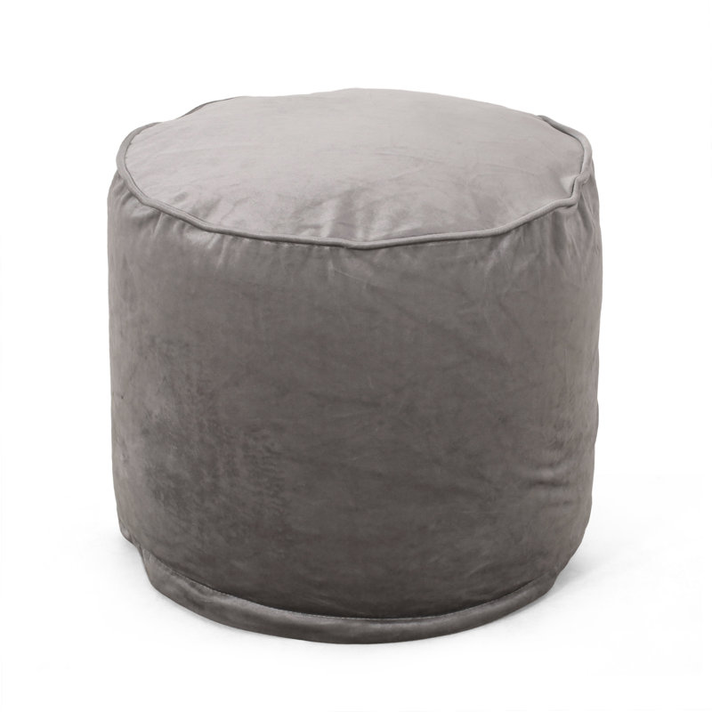 Cylinder Pouf Ottoman, Pewter Gray | Gift Idea