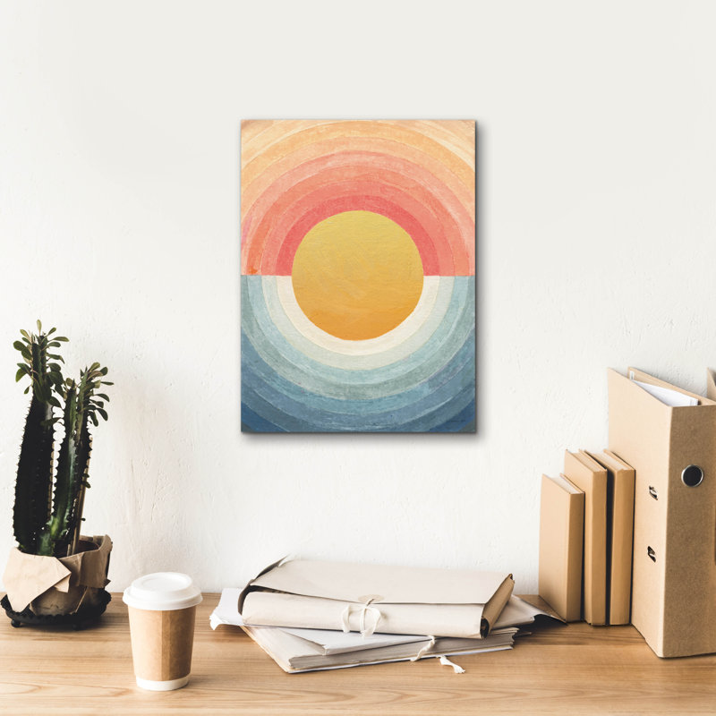 «Retro Vibes Abstract» par Danhui Nai, art mural sur toile, H 16 pi x l 12 pi