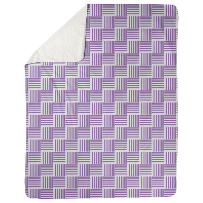 Couverture polaire à rayures classic basketweave