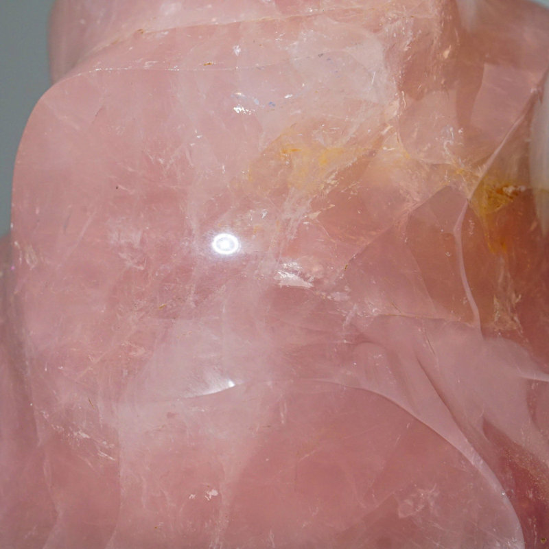 Forme libre polie en quartz rose poli du Brésil (6,7 lb)