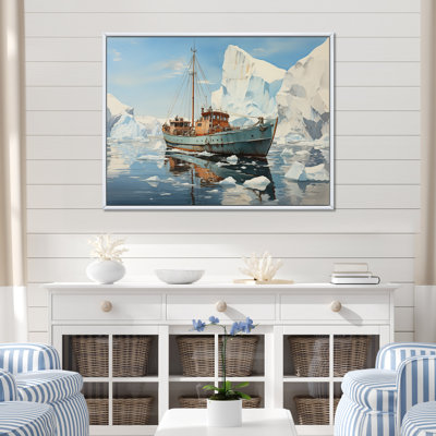 " Teal White Iceberg Frozen Wonder "