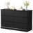 6 Drawer Double Dresser, 47.2" Chest Of Drawers, Modern Bedroom Dresser for Closet and Living Room, Black-1029001417