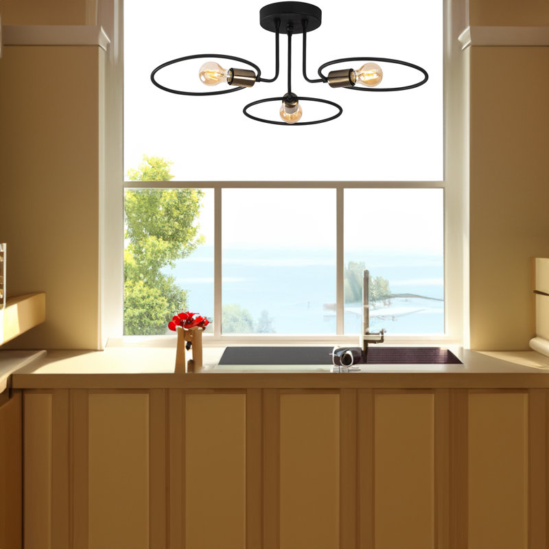 Lustre géométrique unique à 3 lumières Angstrom