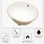 APRESSHUI 13.4'' Ceramic Oval Bathroom Sink with Overflow