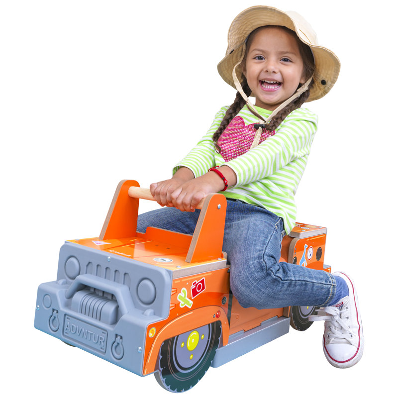 Safari 2-in-1 Ride and Play Ride-On Toy with Animal Sounds and 9 Pieces