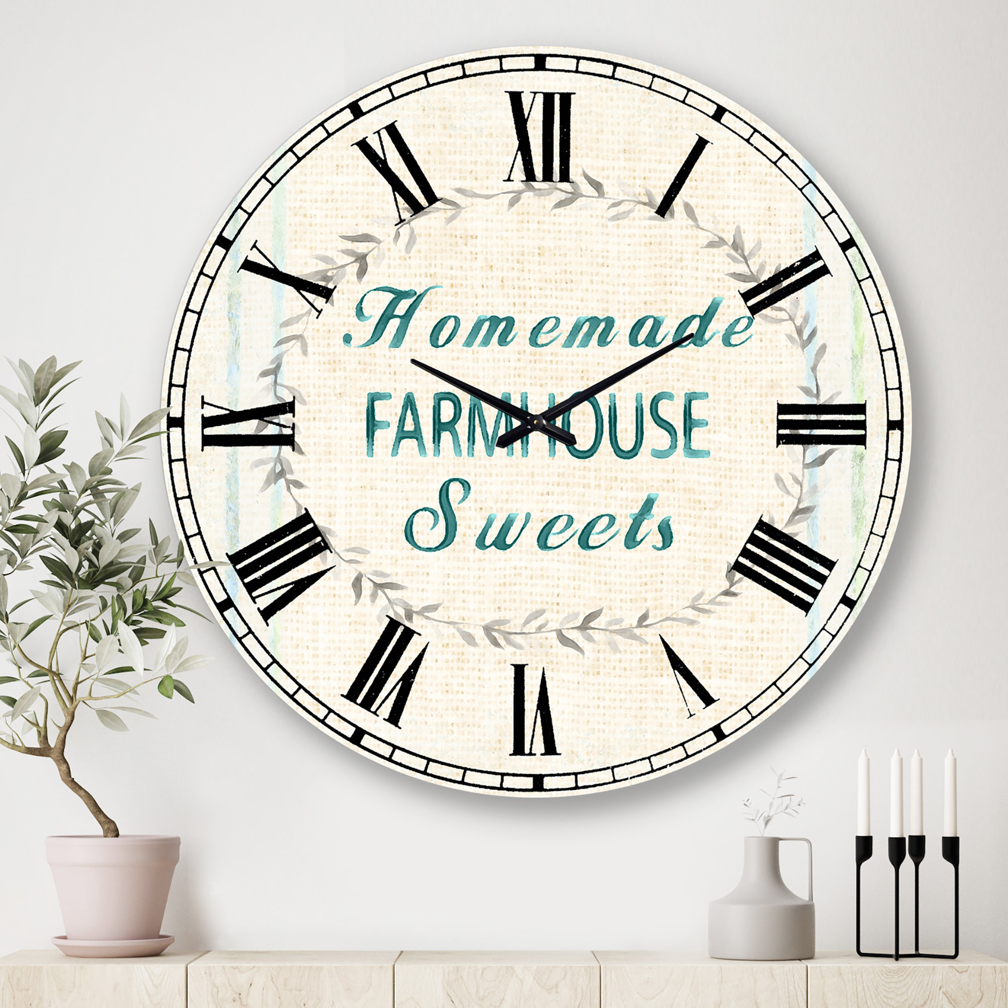 The Twillery Co.® Swigart Oversized Farmhouse Wall Clock & Reviews