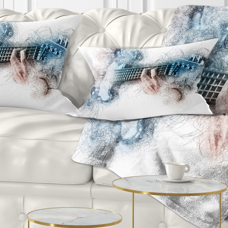 Coussin décoratif «Man jouant une guitare»
