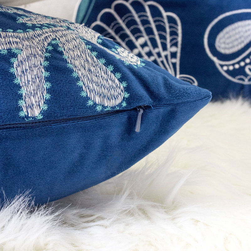 Karael Throw Pillow, Blue