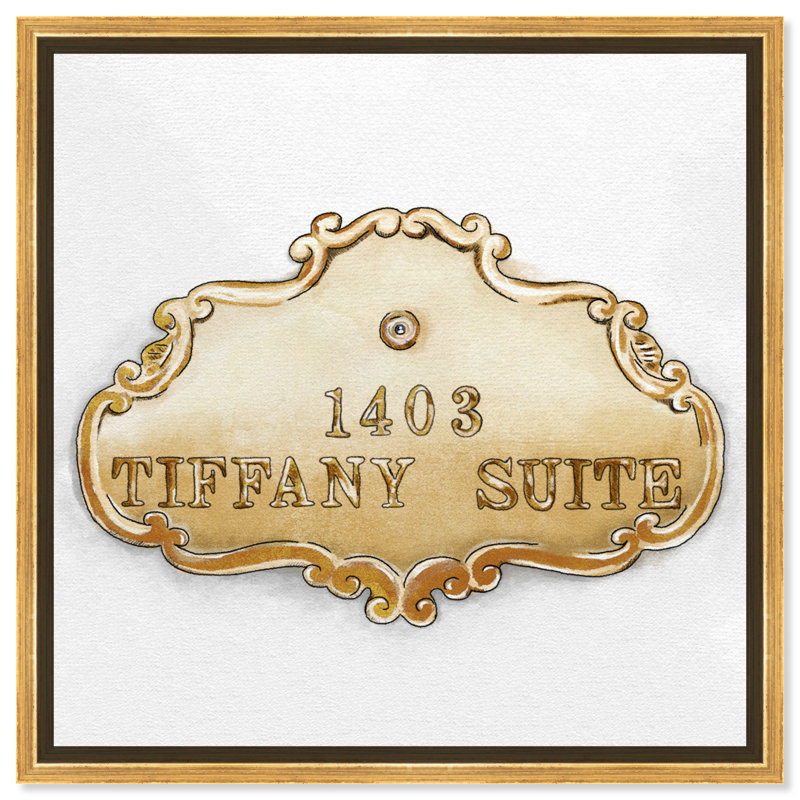 «Fashion and Glam» Tiffany Suite Luxe Road Sign - impression sur toile, H 24 po x l 24 po, Encadrement doré