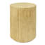 Table d'appoint cylindrique, texture semblable au bois, couleur brun antique