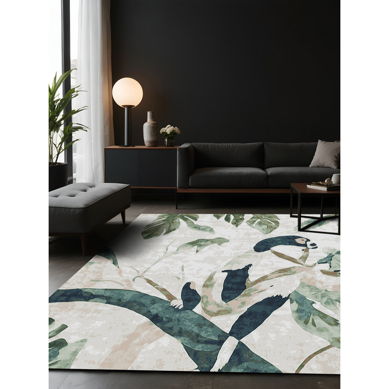 Tapis gris soyeux et moelleux, Carré 3 pi