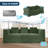 89" W King-Size Convertible Compression Sleeper Sofa Bed Floor Sofa Lounge Couch Corduroy Folding Mattress Couch with 3 Pillows-827737604