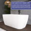 Baignoire de trempage autoportante 59 po en acrylique blanc lustré 59 po