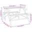 4 - Person Wood Patio Dining Set with Rectangular Table-22863789