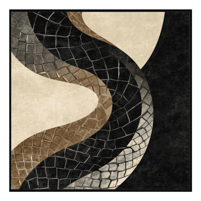 Tapis moelleux moelleux à motif géométrique Cozine