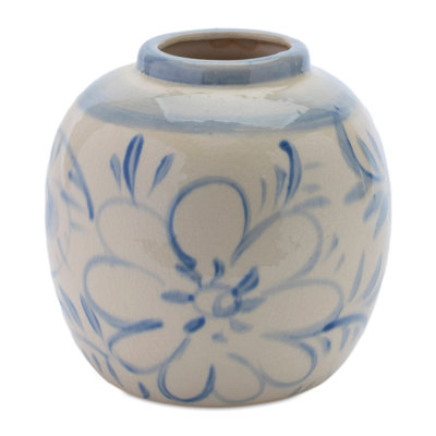 Vase floral en grès