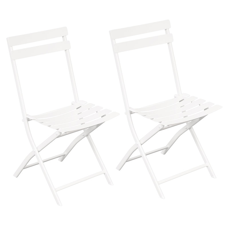 Chaise d'appoint de patio Deniya, Blanc