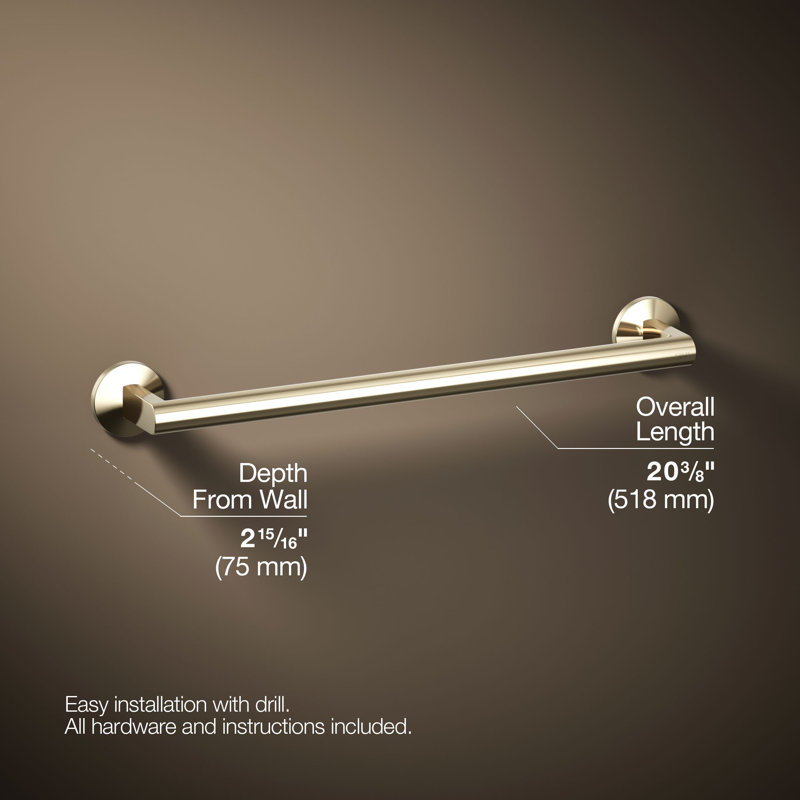 Components Towel Bar, Vibrant French Gold, 18"W