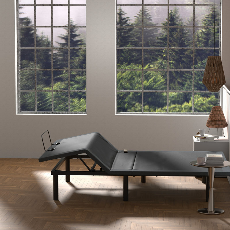 Full Adjustable Bed Base - Os4 With Wadding, Head/foot Extra Strength Frame, 2 Motor 6000n, Full