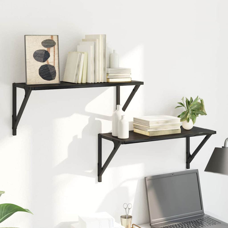 Floating Shelf, Black Oak, 25.5cm H x 60cm W x 25cm D