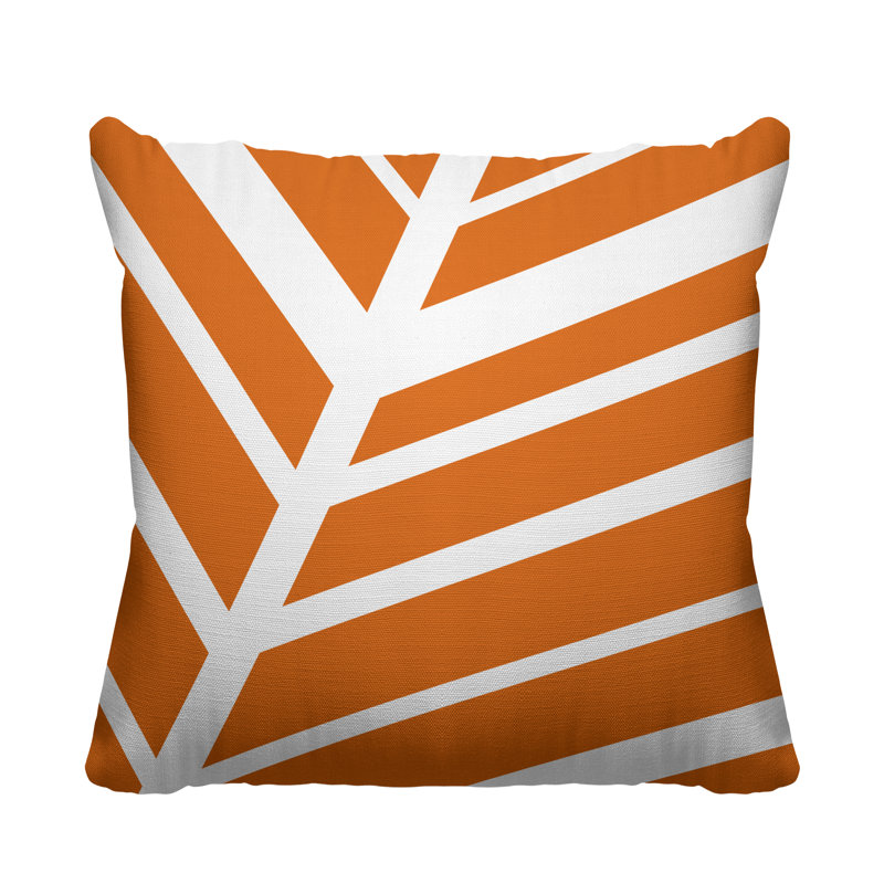 Coussin décoratif intérieur / extérieur Sanford, Orange, L 15 po x H 15 po