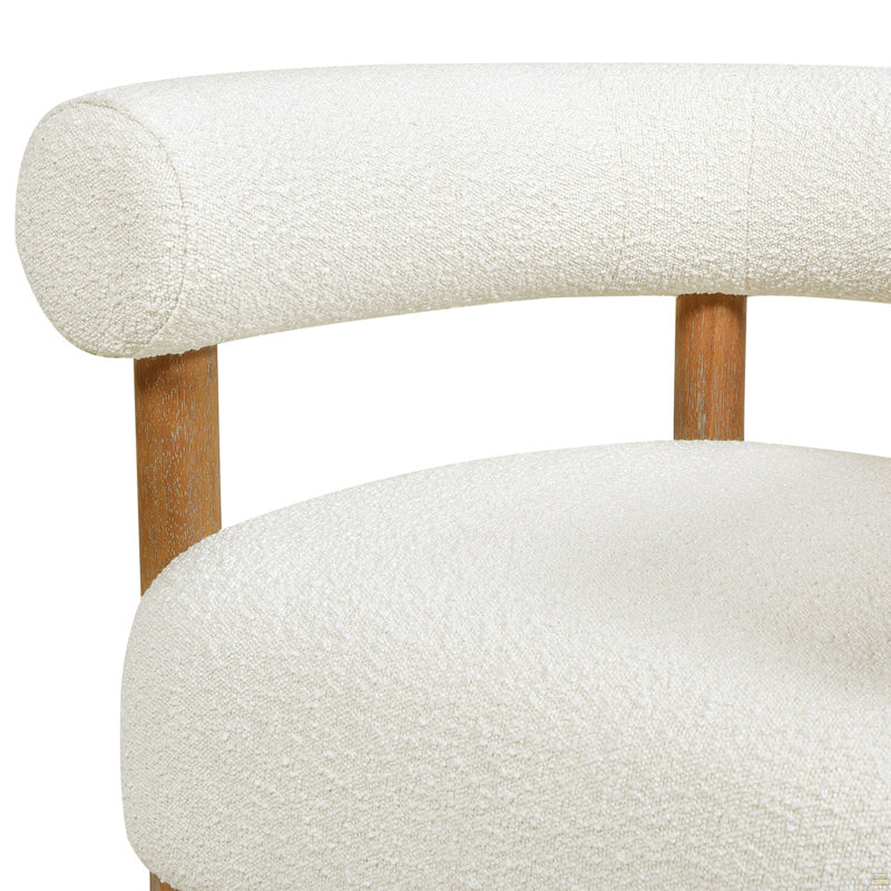 Fauteuil demi-tonneau 37 po Mid Century Modern