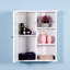 Armoire à pharmacie murale avec porte et tablette réglable, armoire de rangement en bois avec espace de rangement ouvert