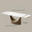 Oval Faux Marble Top Dining Table
