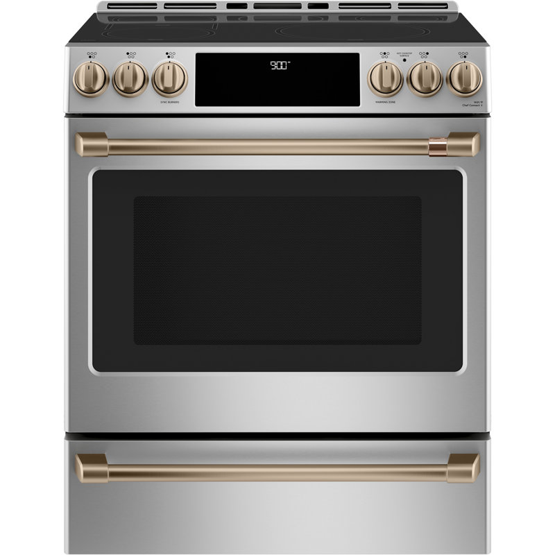 Front Control Induction Range Handle Kit, Brushed Bronze