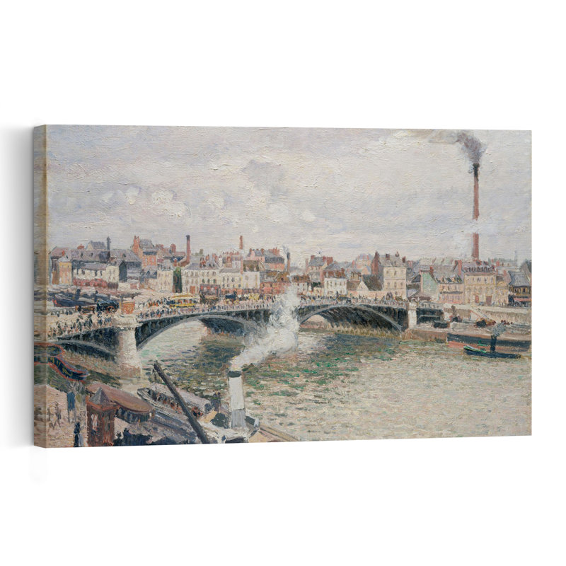Matin, jour couvert, Rouen, 1896. Estampe d'art mural impressionniste abstraite représentant l'architecture urbaine contemporaine.