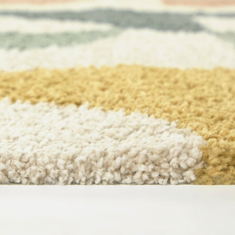 Tapis multicolore à poils longs Lubert, Rectangle 7 pi 10 po x 10 pi