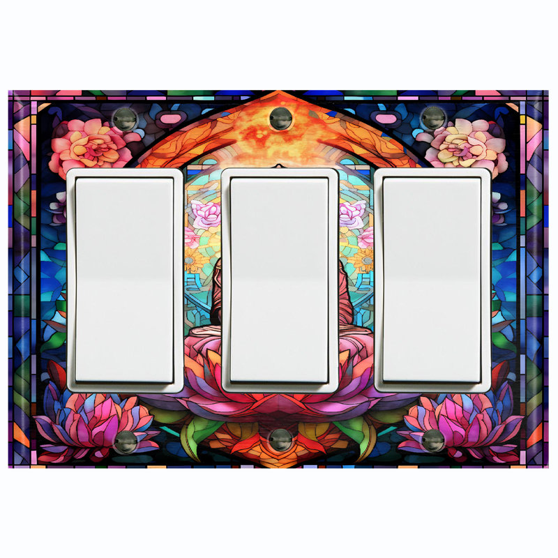 Nature Themed 3 - Gang Toggle Light Switch Standard Wall Plate