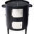 17 Inch Charcoal Smoking Appliance With Large Cooking Area And Stable Latch Locking System In Steel Black Outdoor Cooker Spacious Interior Heat- Handles